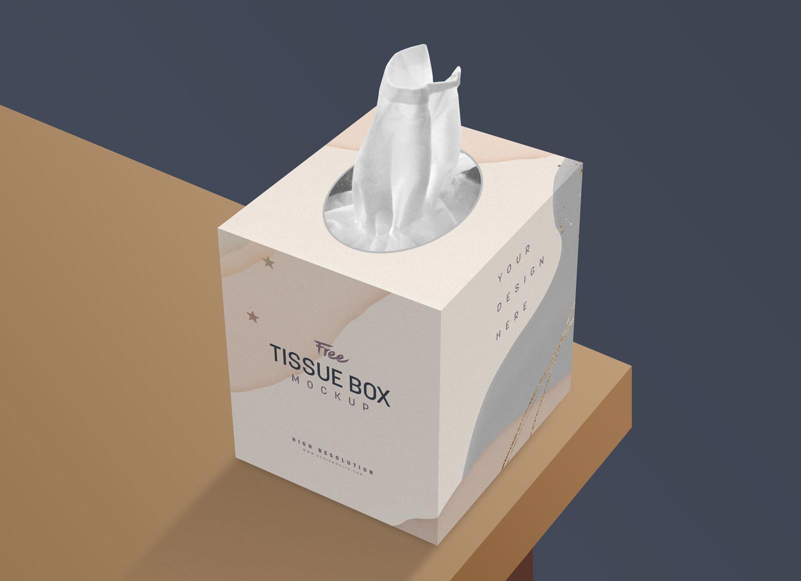 Square Tissue Box Mockup