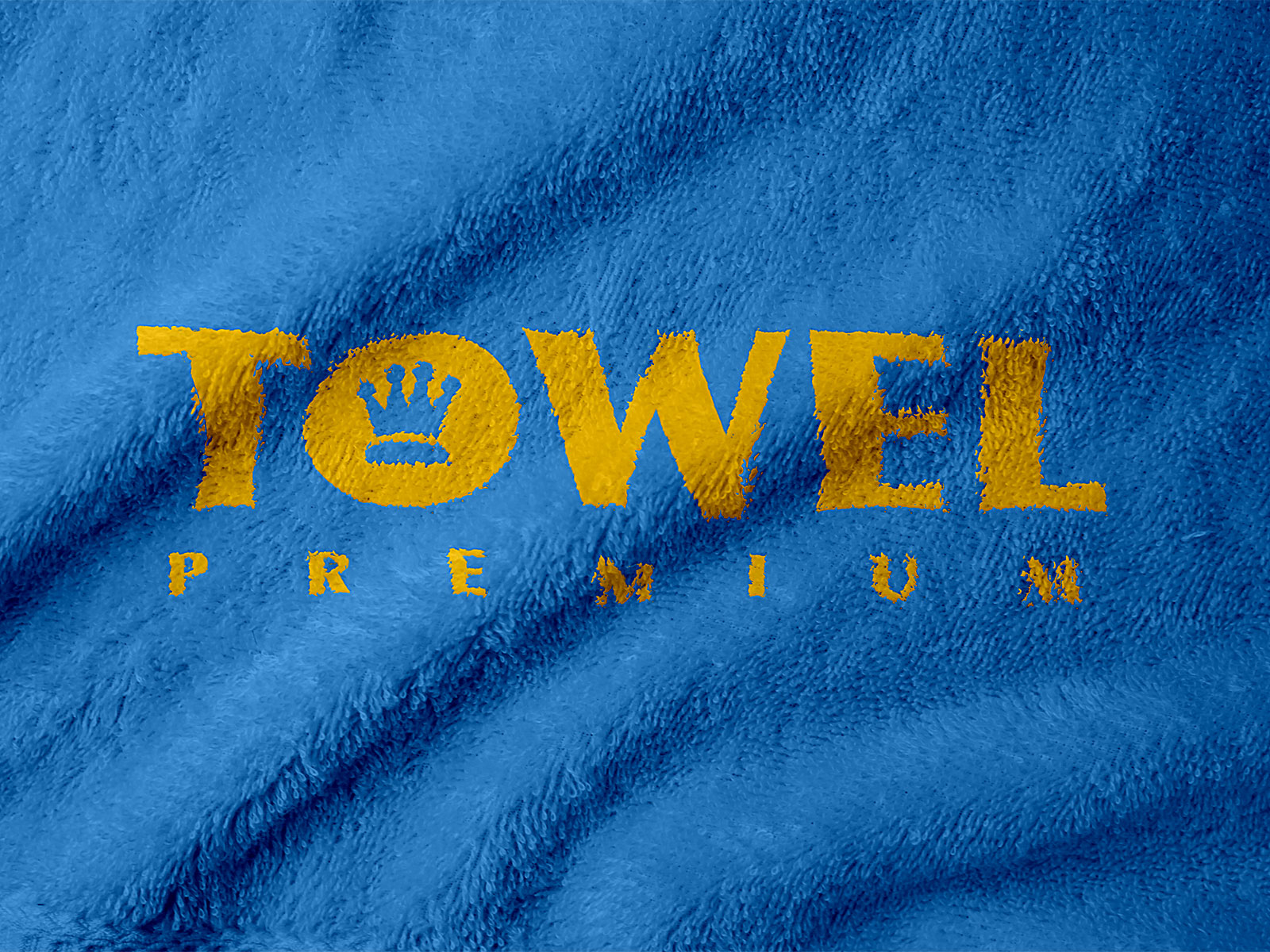 Free Towel Print Logo Mockup