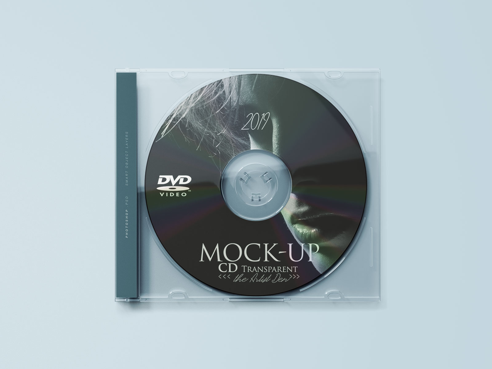 Couverture de CD transparente et maquette à disque