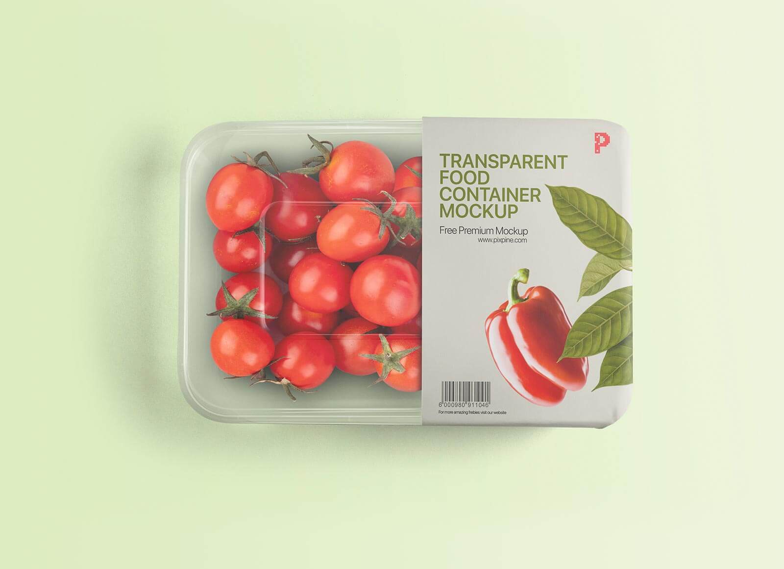 透明な野菜 /食品容器のモックアップ