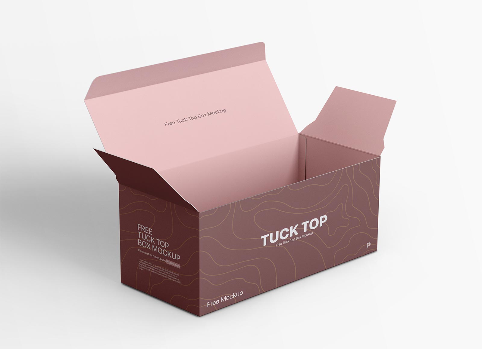 Mockup de caja de empaque superior Tuck