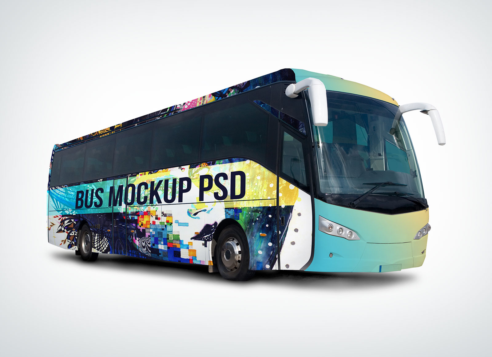 Fahrzeugbranding -Reisebus -Bus -Mockup