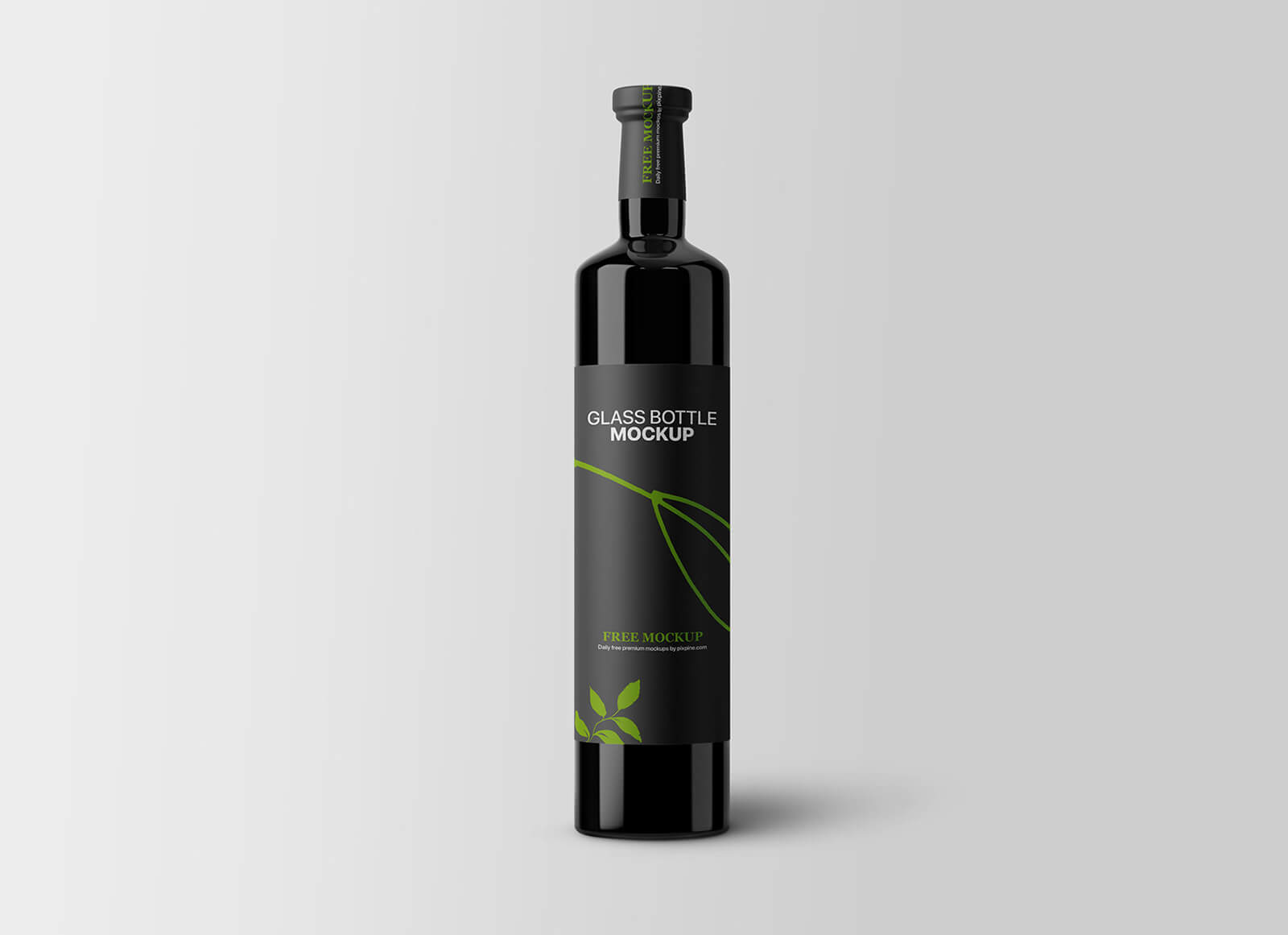 Уксус / оливковое масла стеклянная бутылка PSD Макет