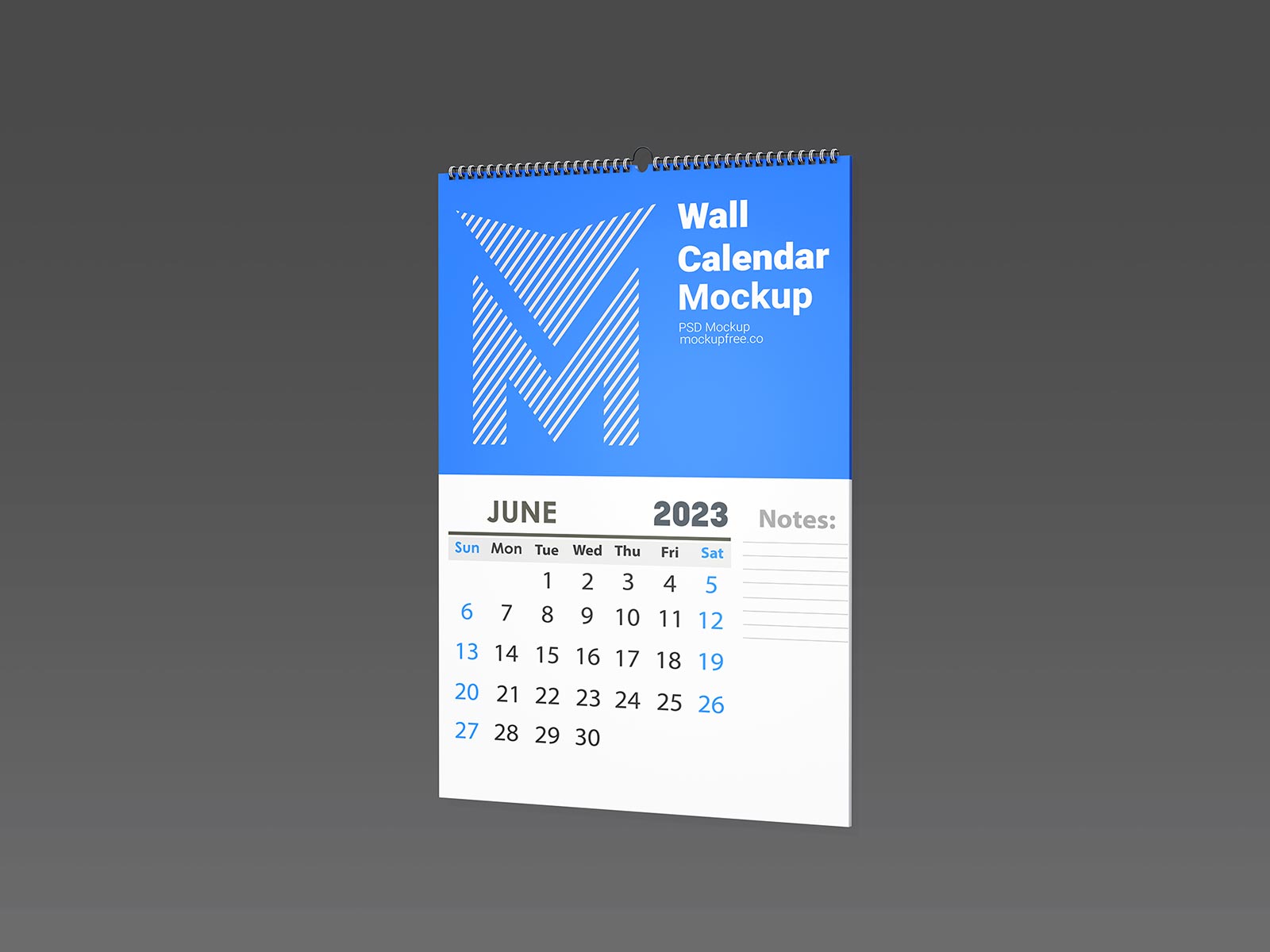 Wall Calendar 2023 Mockup Set