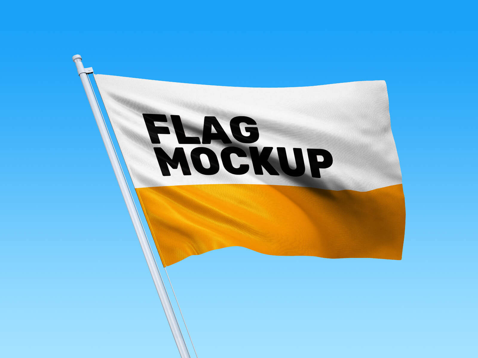 Waving Country Flag Mockup