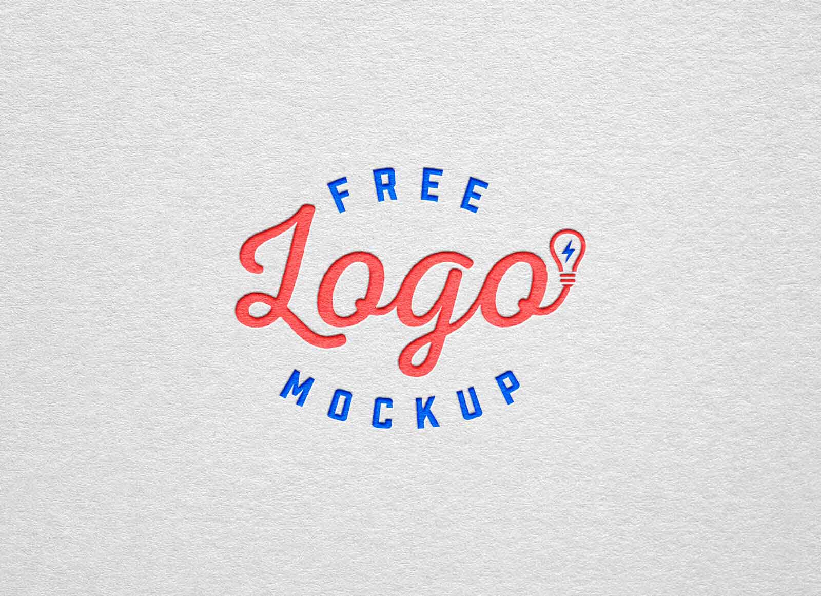 White Paper Colorful Logo Mockup