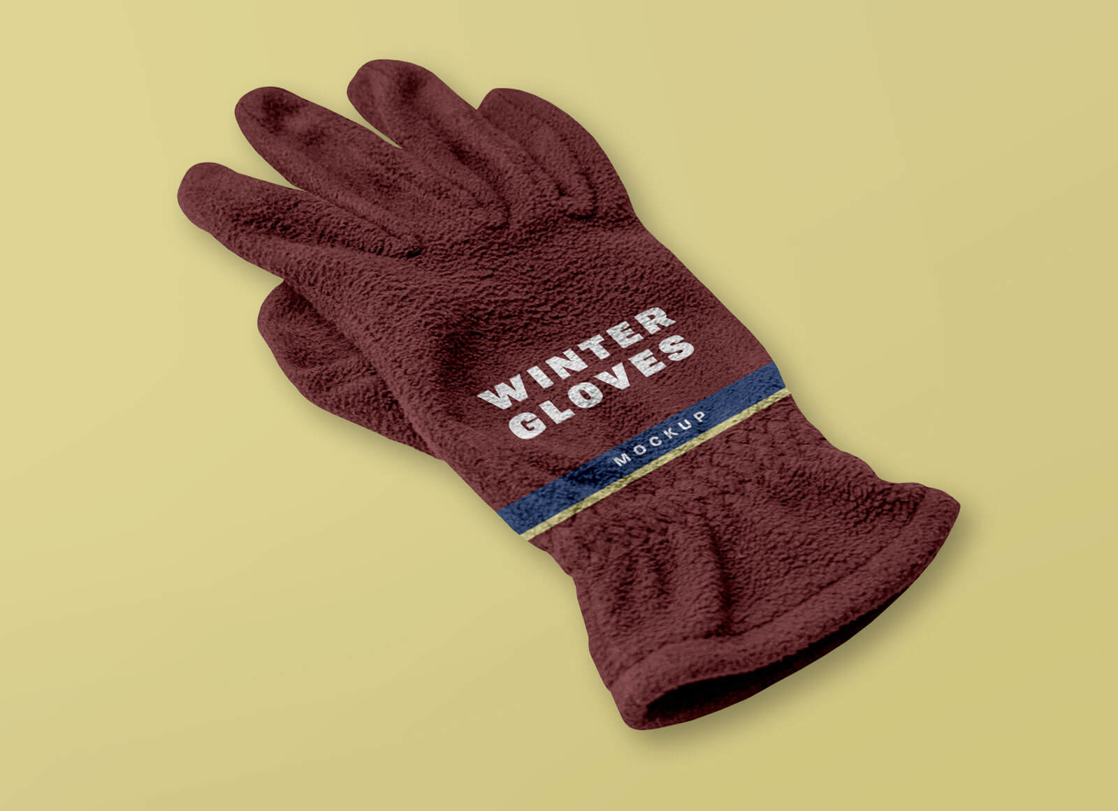 冬の手袋モックアップセット