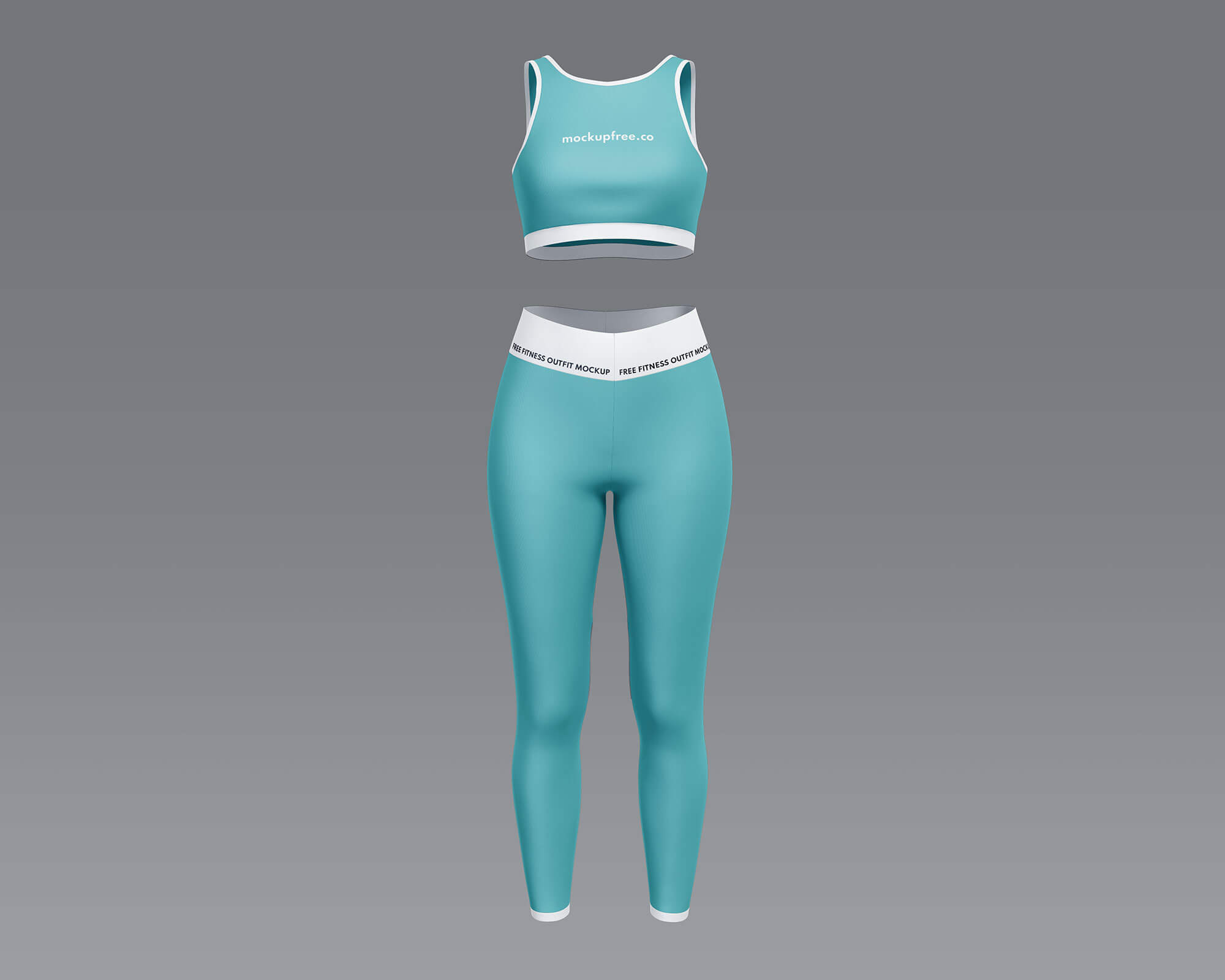 Женская фитнес -одежда (одежда) макет