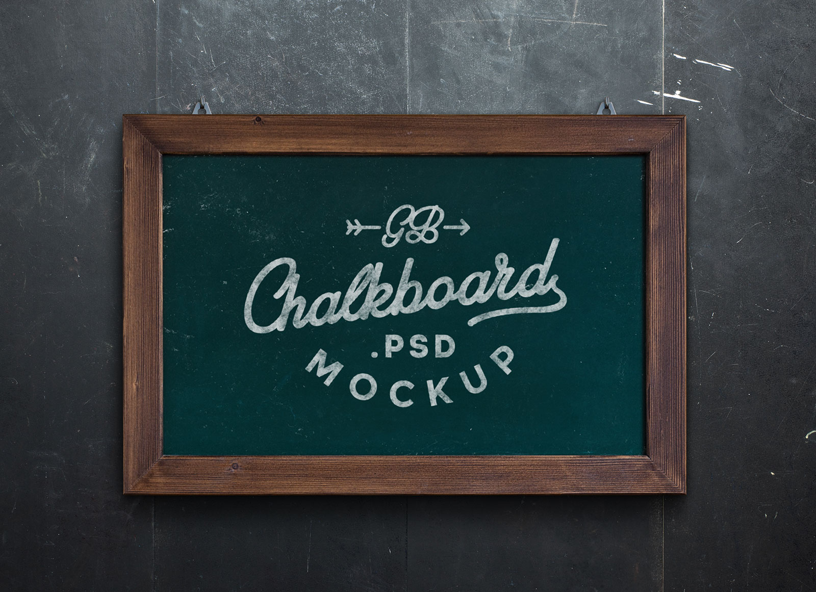 Wooden Chalkboard PSD Mockup for Lettering & Typography