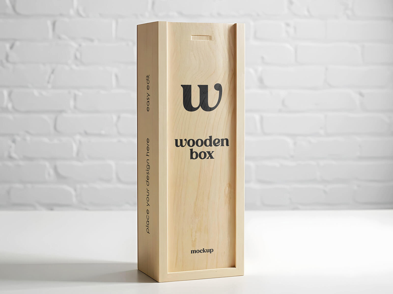 Maquette de boîte de produits en bois