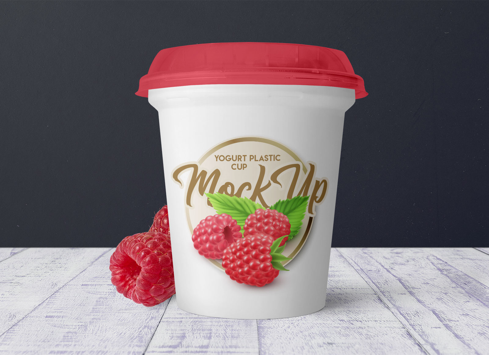 Йогурт / чашка мороженого макета упаковки
