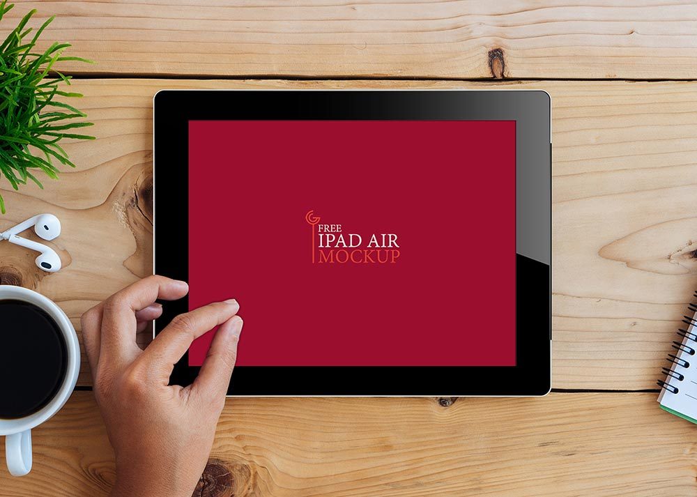 Maqueta gratuita de aire para iPad