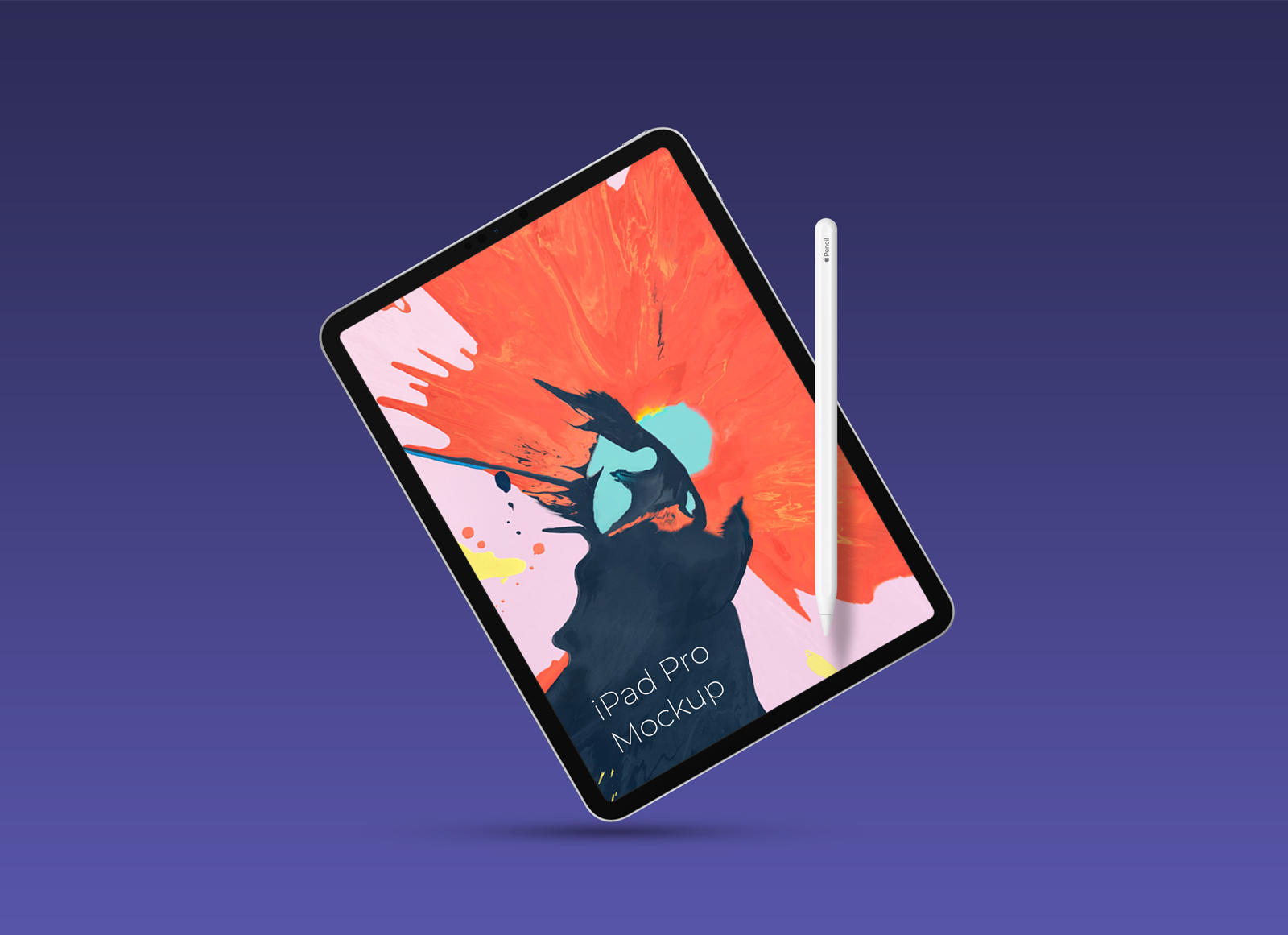 Apple iPad Pro 2018 avec une maquette au crayon