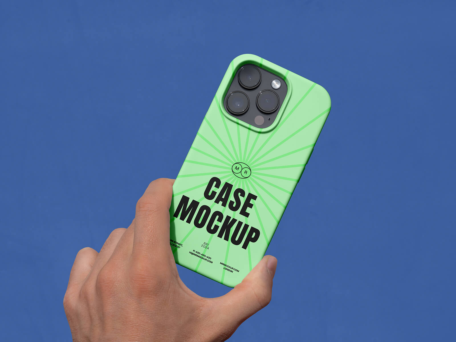 手作業のモックアップのiPhone 16 Proケース