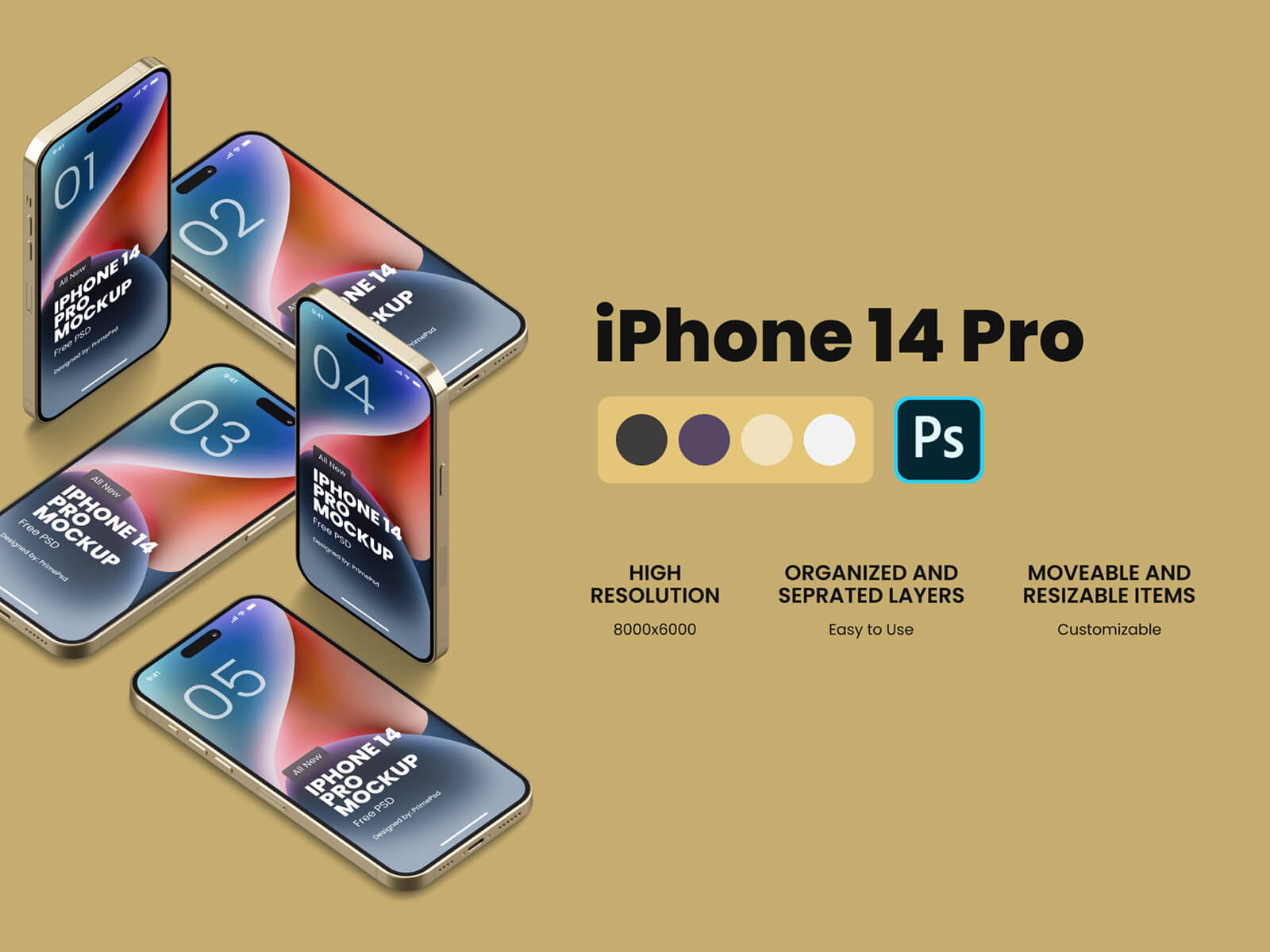 Mockup de iPhone 14 Pro UI
