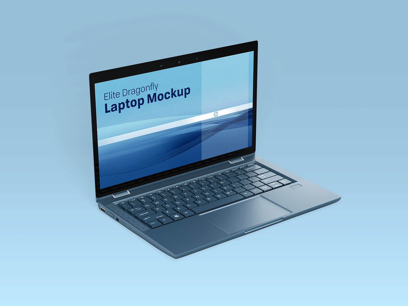 HP Elite Dragonfly Liptop Mockup Set