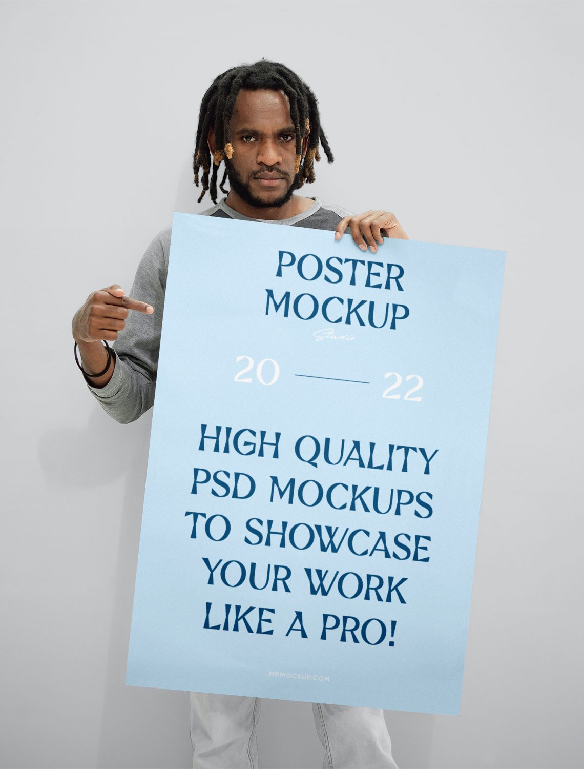 Huge Poster with Man Mockup