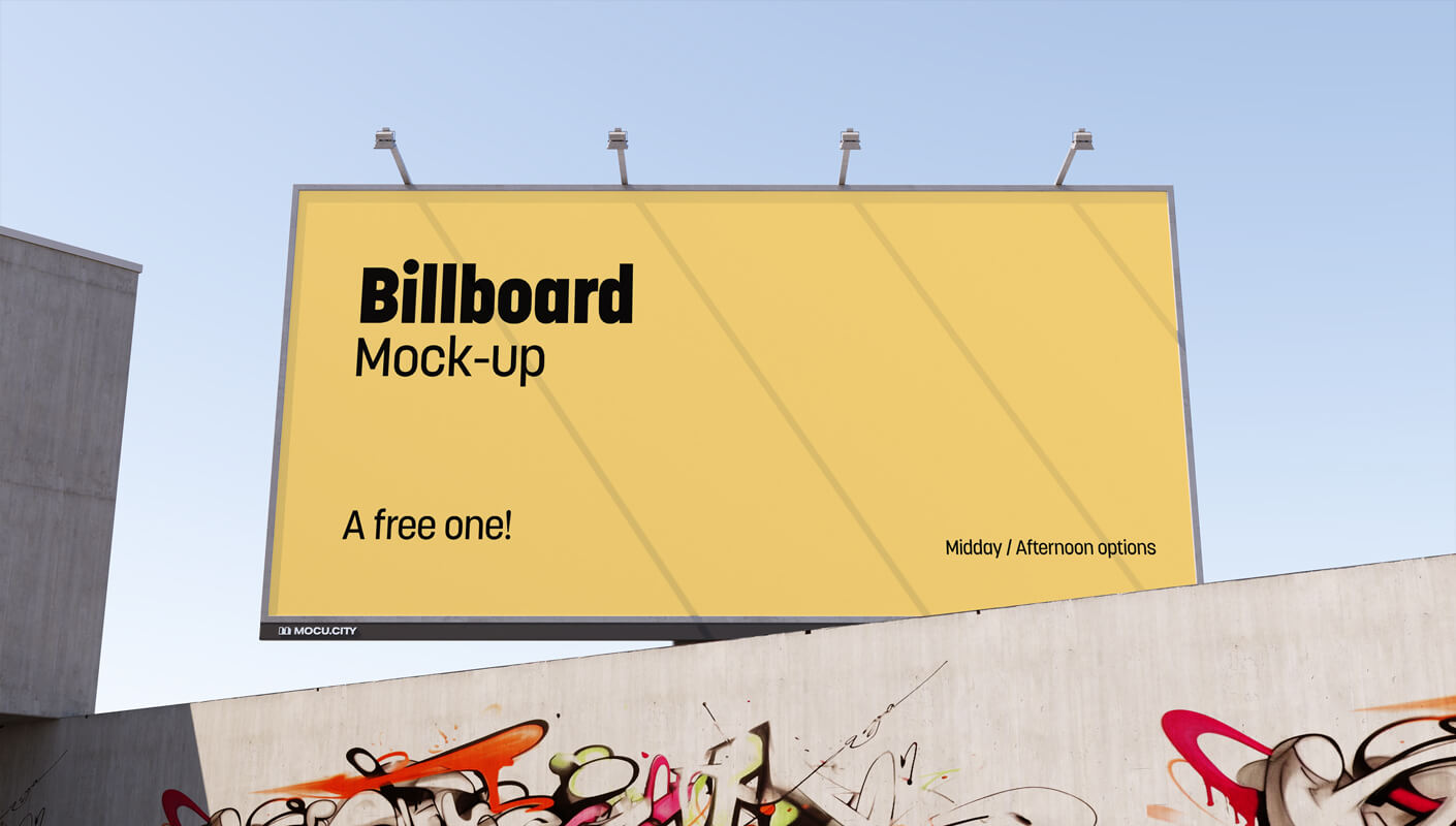 Billboard de Los Angeles avec des lumières Mockup