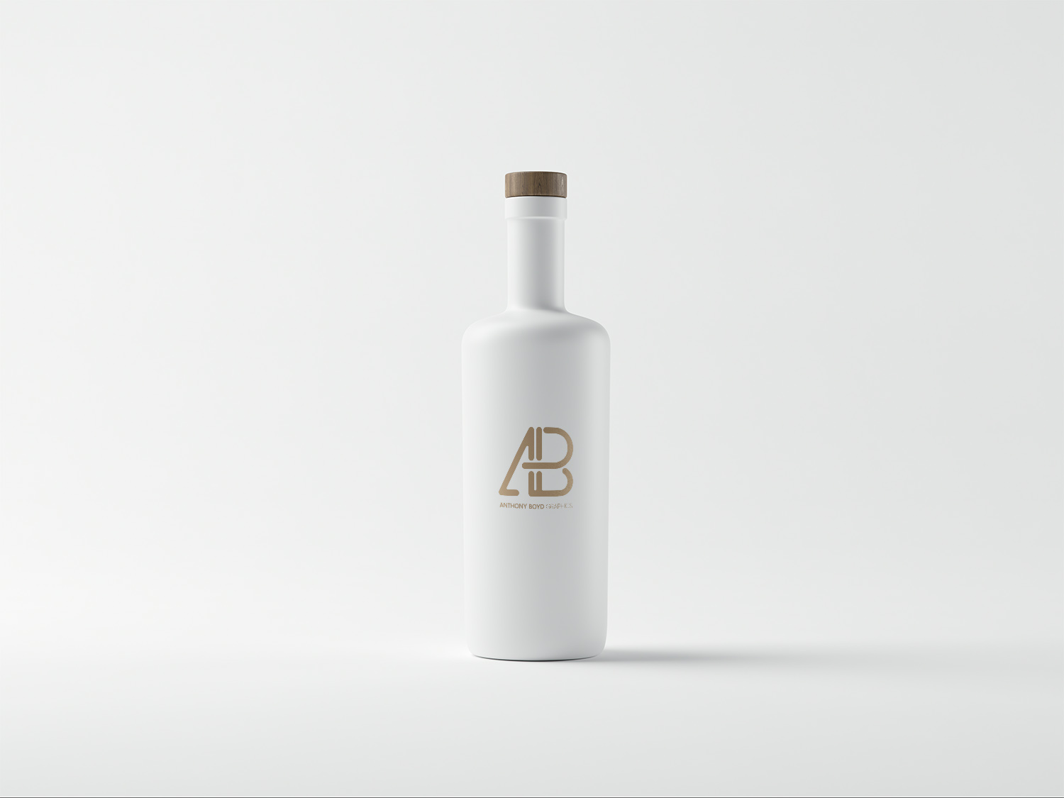Bouteille blanche mate Mockup