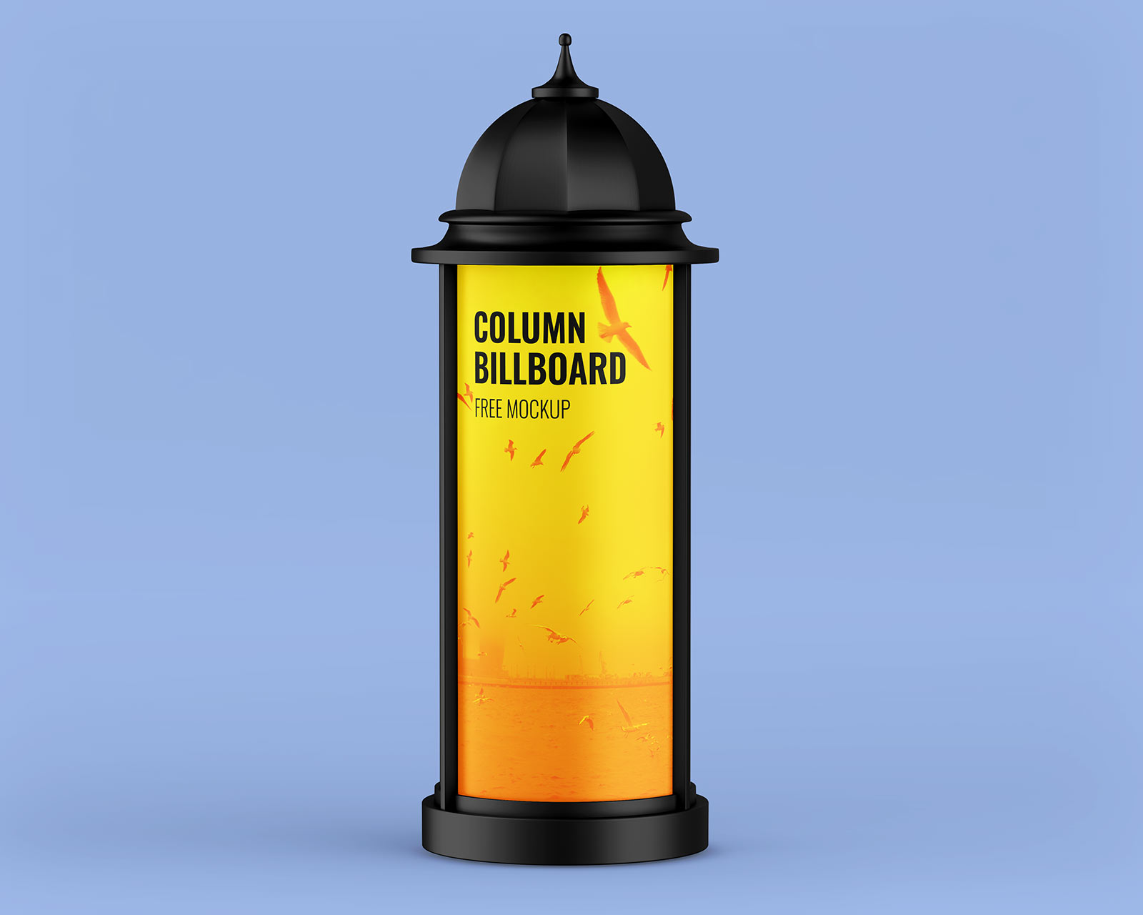 Morris Column Advertising -Säulen -Mockup -Set