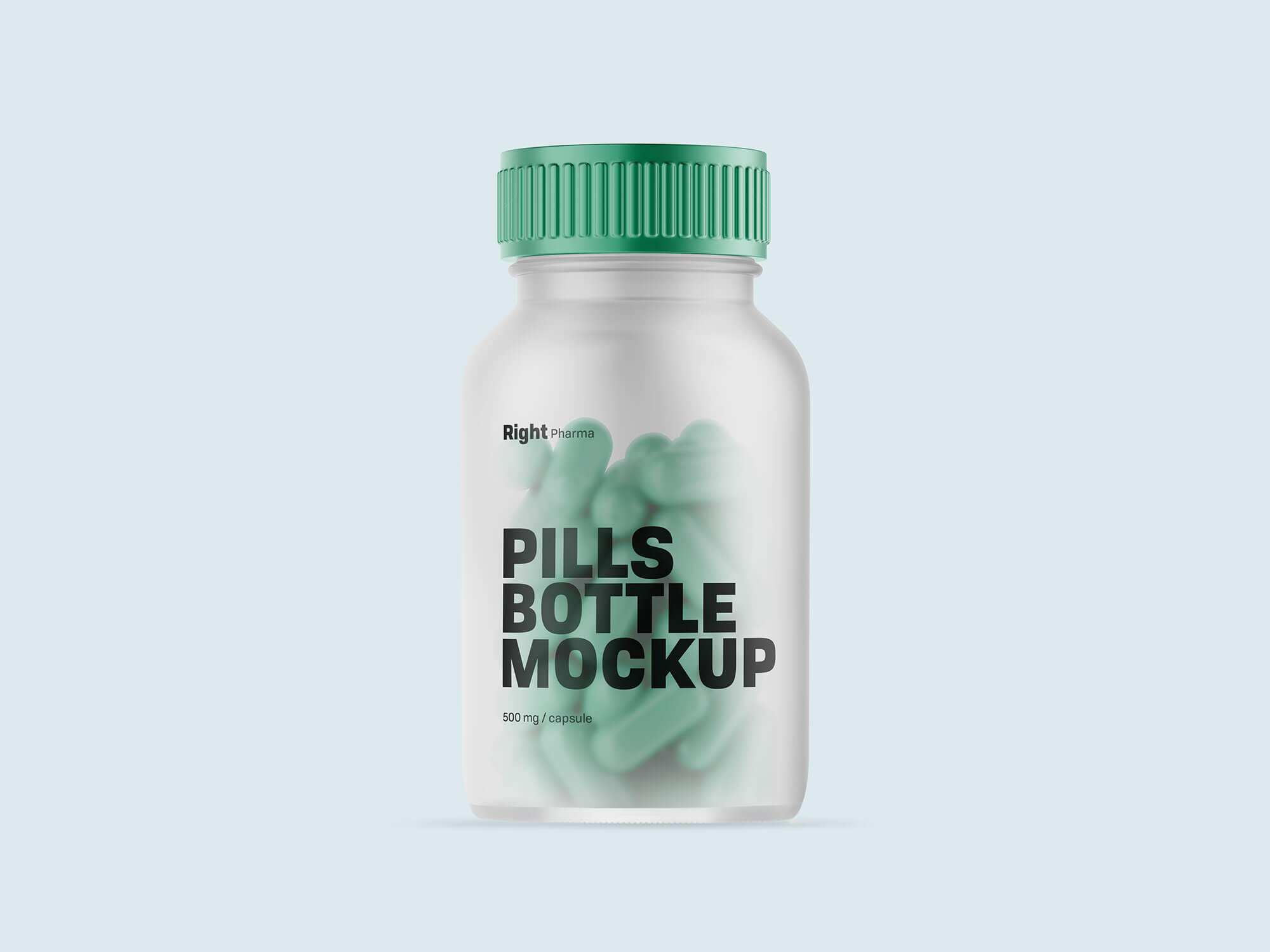 Maqueta de botellas de pastillas