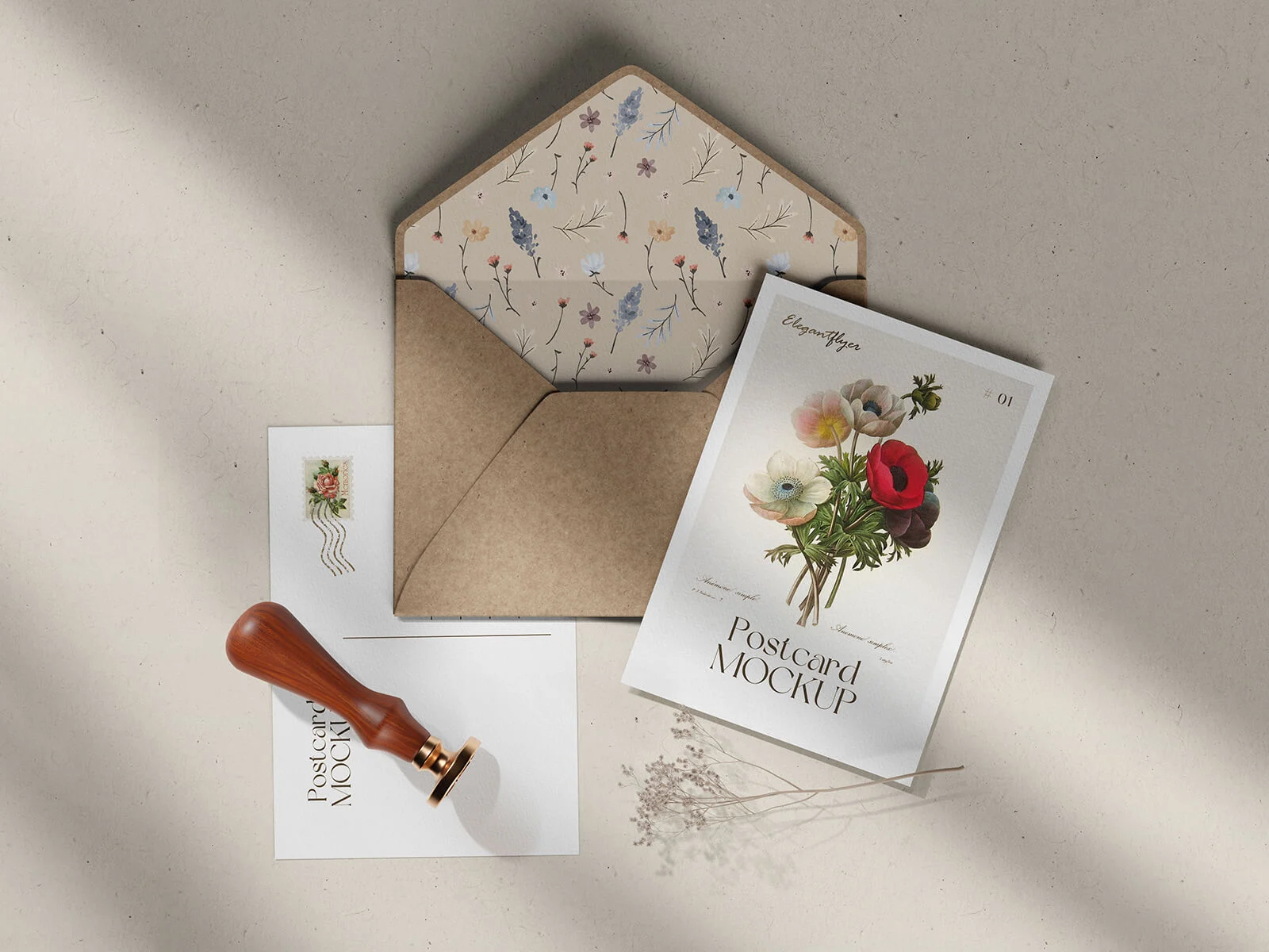 Premium-Postkartenmodell