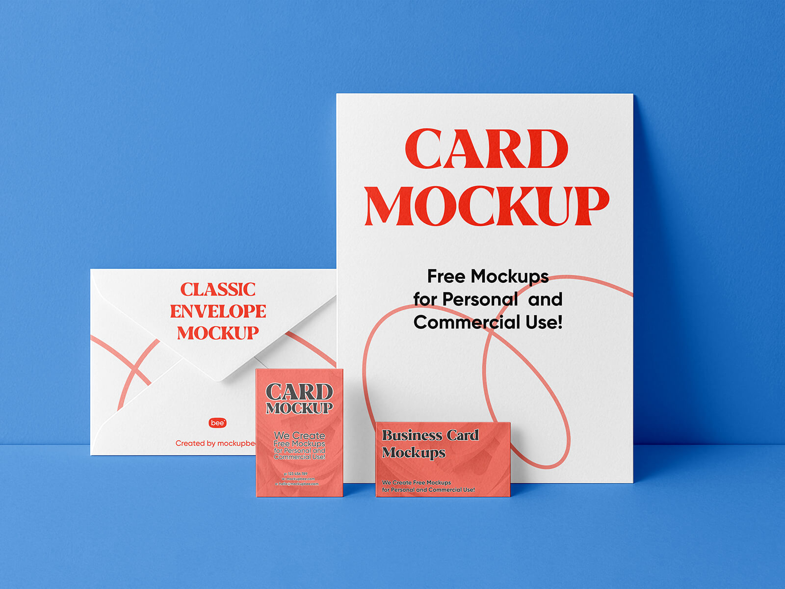 Stehendes Briefpapier-Mockup