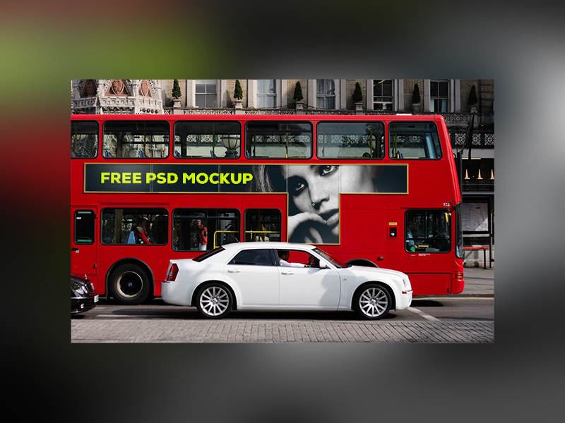 Лондонский автобус Mockup