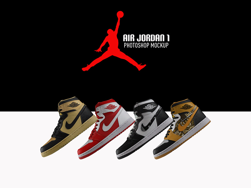Воздух Иордания Sneaker Mockup