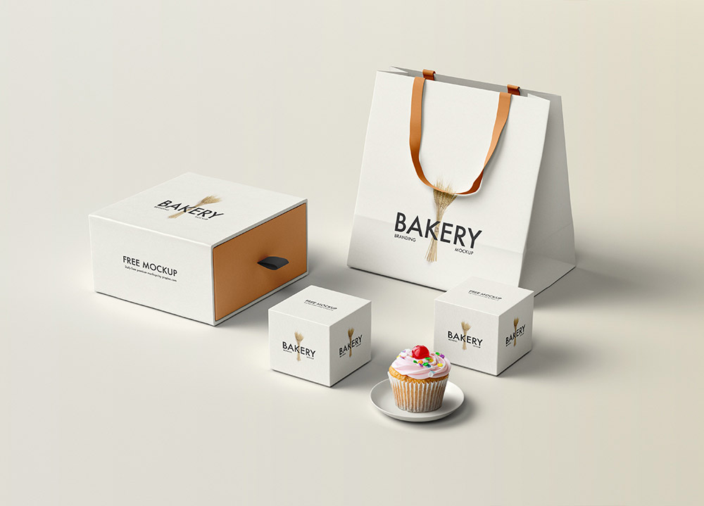Бесплатный марок брендинга в пекарне PSD