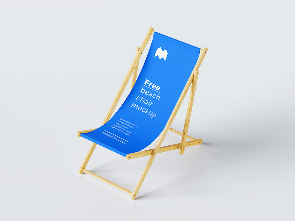 Бесплатный пляжный стул макет