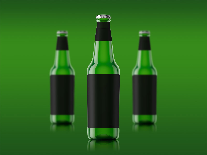 Maquette de bouteille de bière simple