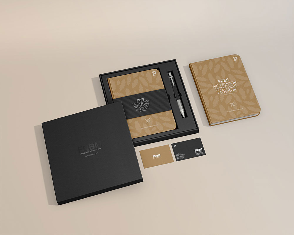 Kostenlose Box Notebook-Modell