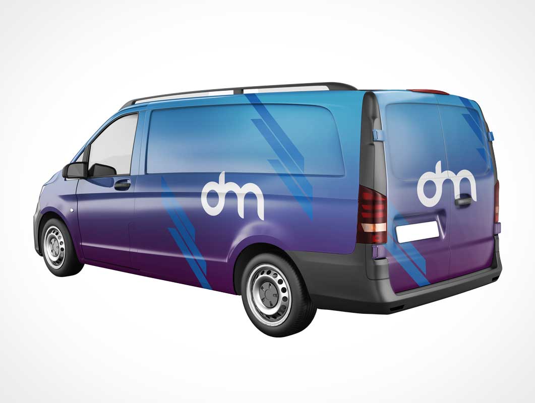 Branded Delivery Van PSD Mockup