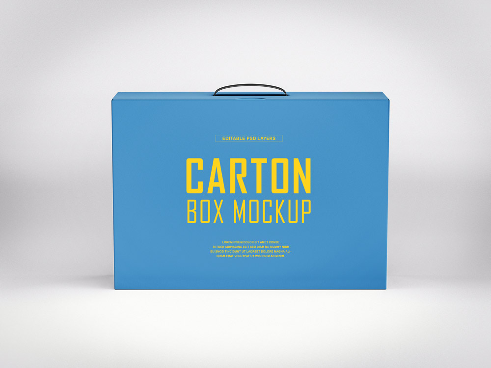 Free Carton Box Mockup PSD