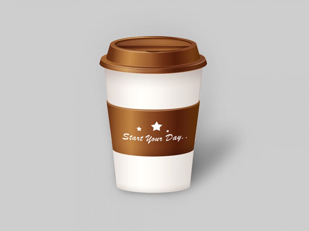 コーヒーカップPSDモックアップ無料