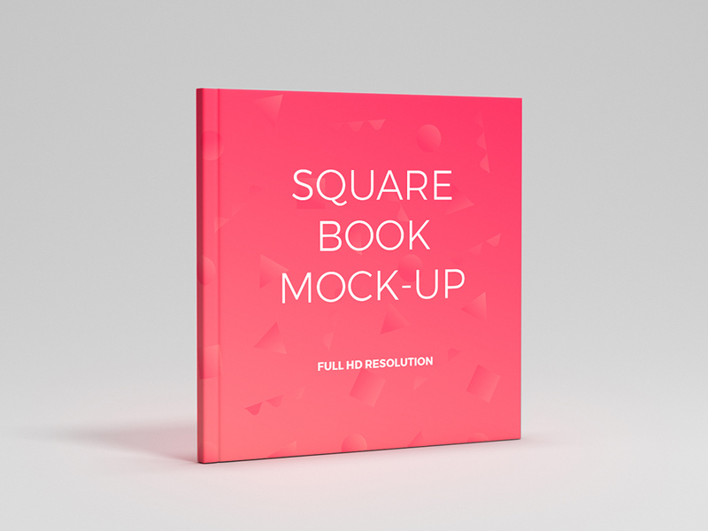 Square Book Mockup