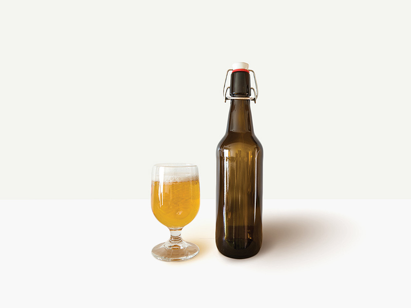 Maquette de bouteille de bière artisanale