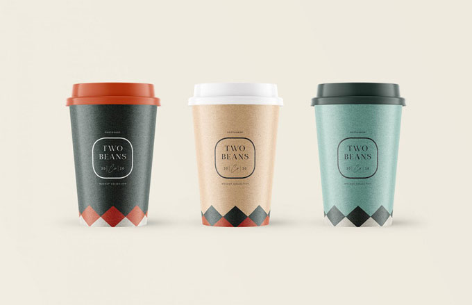 Free Craft Paper Cup Mockup