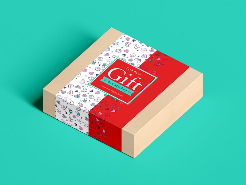 Kostenloses Handwerk Papier Square Geschenkbox Modell