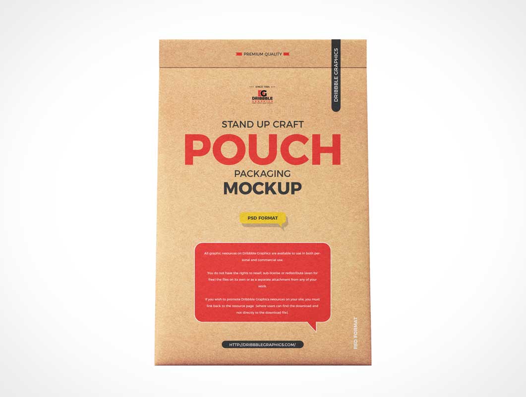 Craft Pouch Packaging PSD Mockups • PSD Mockups