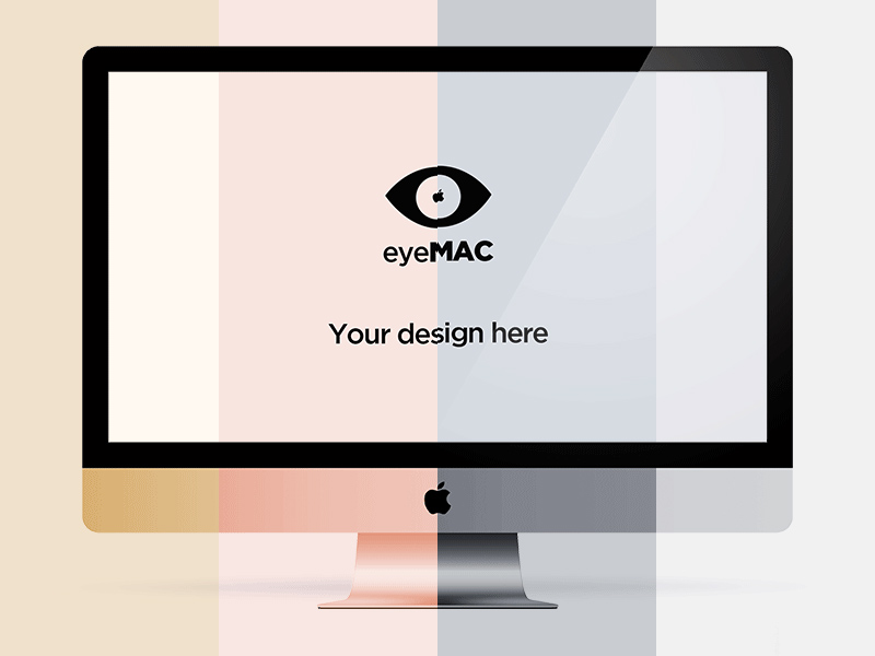 Colorful iMac Mockup