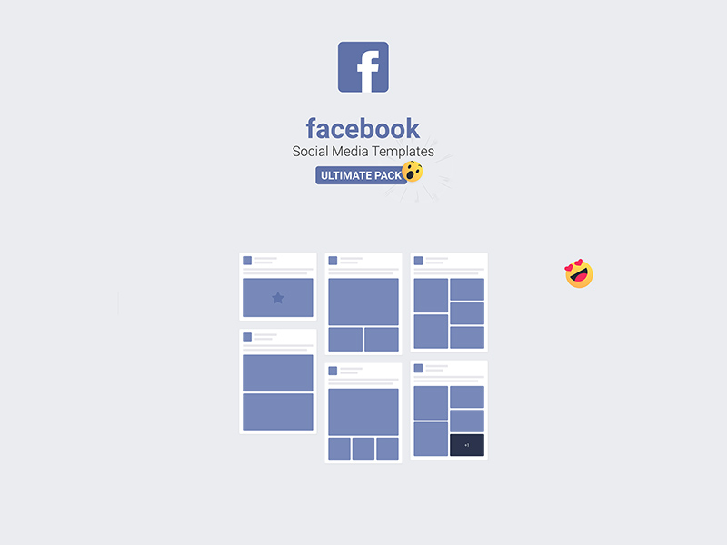 Maquettes Facebook – Modèles de médias sociaux 2018