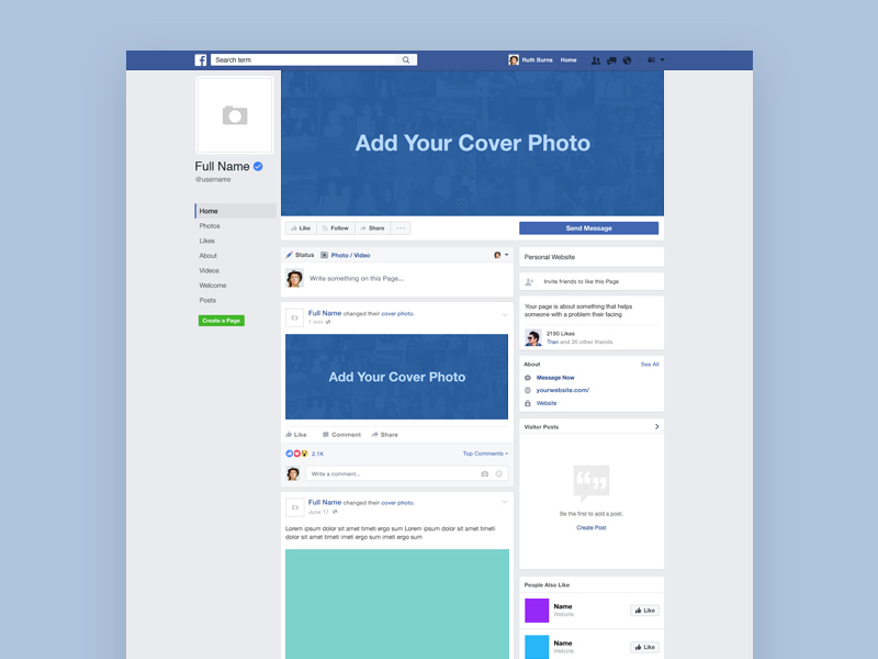 Facebook Template Layout