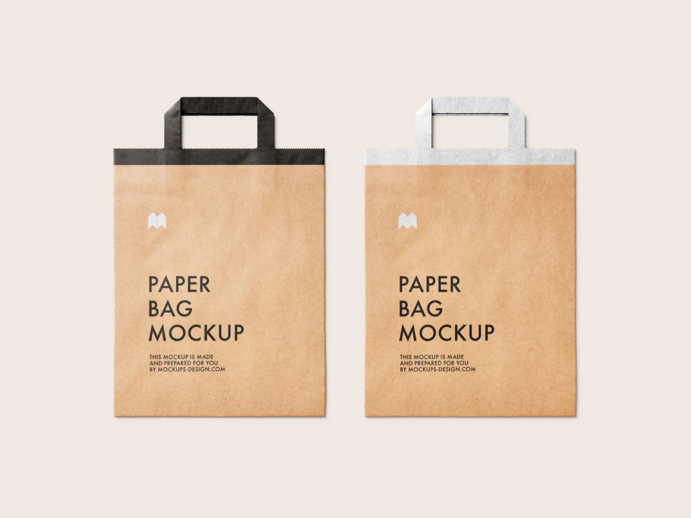Kraft Paper Bag with Food Mockup - Free Download Images High Quality PNG,  JPG
