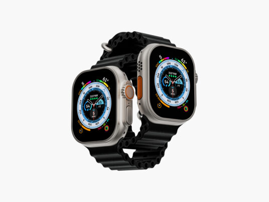 Apple Watch flottant Ultra Mockup
