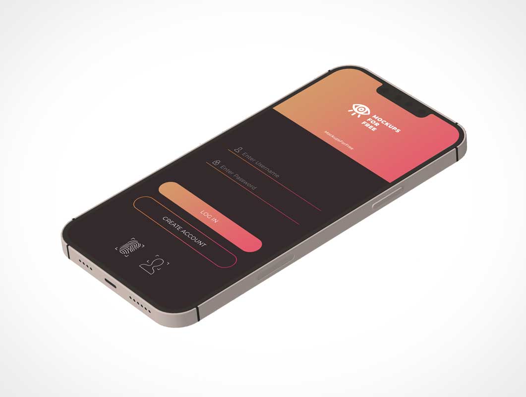 Schwebende iPhone UI -Bildschirm PSD -Mockups