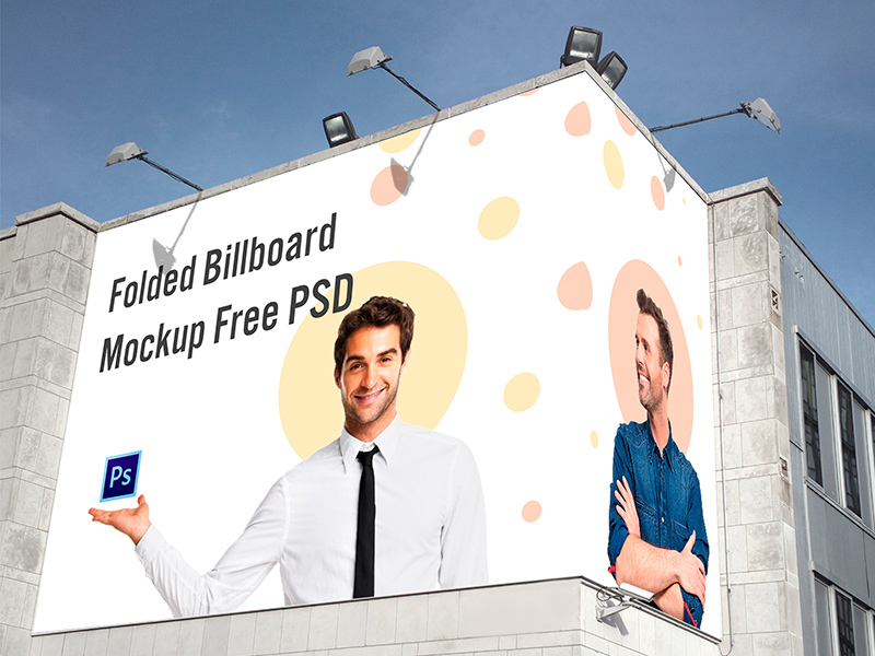 Сложенный Billboard Mockup