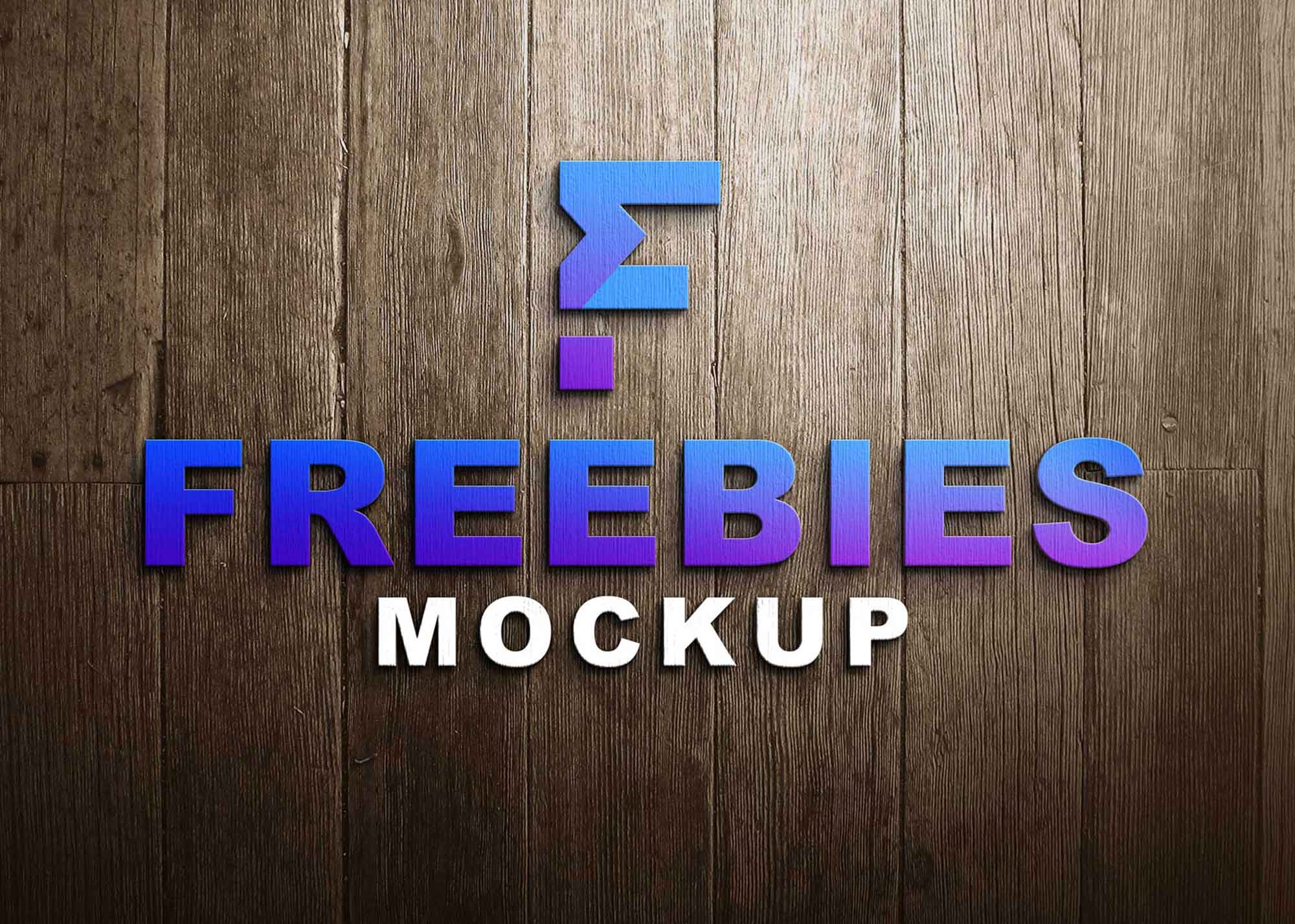 Free 3D Simple Logo Mockup 