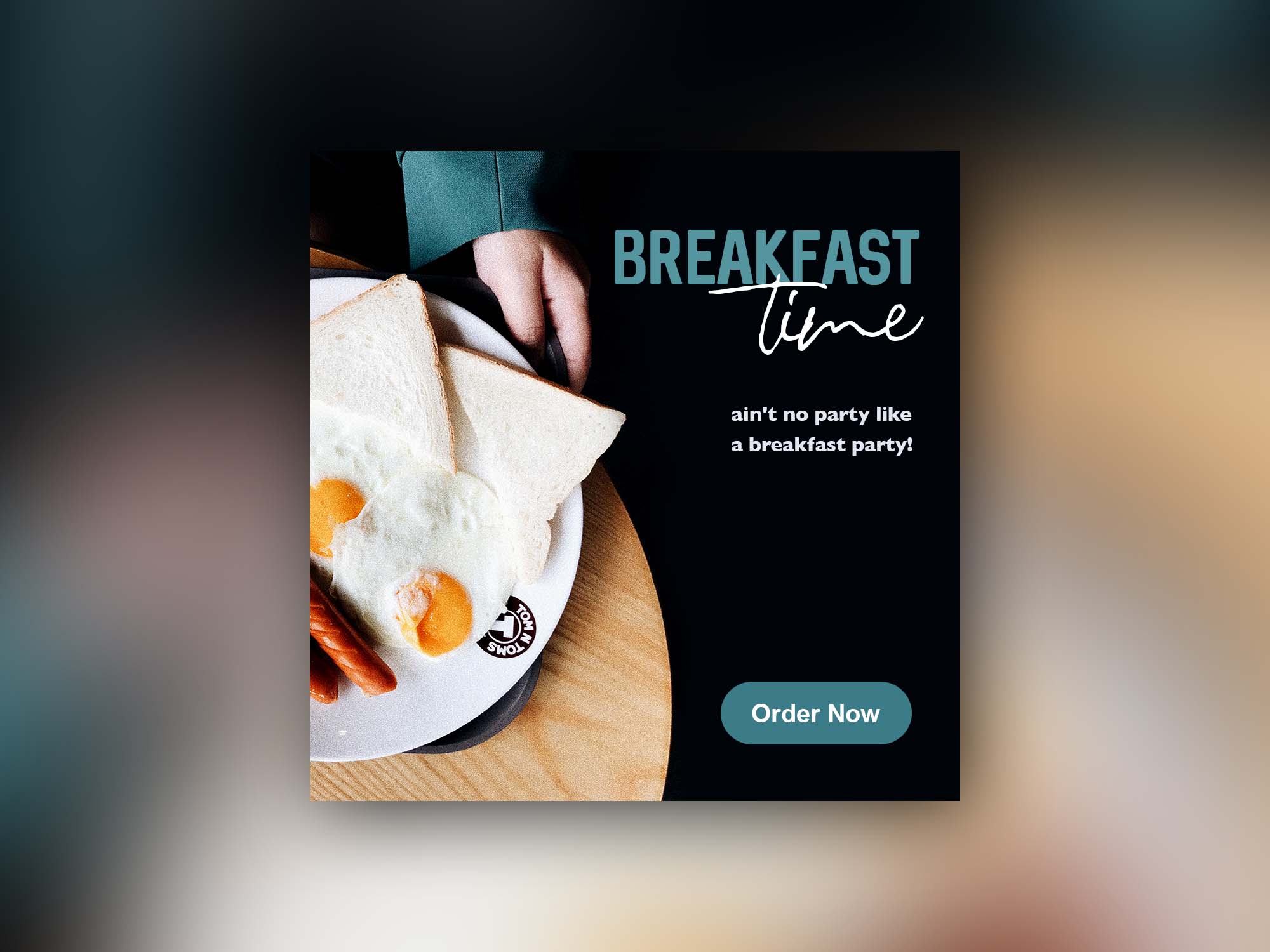 Бесплатный завтрак время веб-баннера